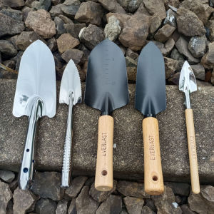 Affordable Stainless Steel Mini Gardening Shovel Set with Wood Handle Integrated Molding Flower Planting Small Iron Shovel