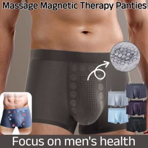 The Official Authentic Wei Pants Cotton Breathable Mens Enlarged Physiological Health Care Flat Corner Magnet Underpants Mens Underpants纯棉透气男士磁石保健内裤