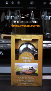 Cà Phê Chồn Cao Cấp Mountain Legend - 10% Real Civet Arabica & 90% Selected Beans Specialty Coffee - Hộp 200gr Tặng Phin