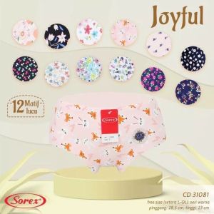 Cd Wanita Sorex ART 31081| Celan Dalam Wanita Tanpa Jahitan 12 Pcs