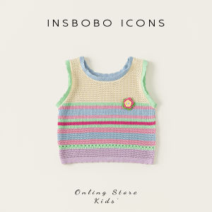 insbobo | Knitted Sleeveless Vest for Girls Summer Wear