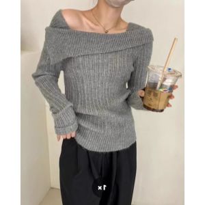 HUOLISI | Off-Shoulder Knit Sweater