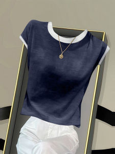 V.C.I | Design Color Blocking Ice Silk T-shirt