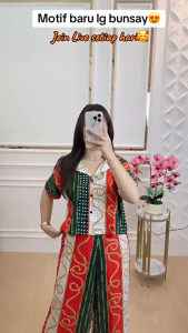 ANAZEA - One Set Crop Setelan Celana Kulot Hightwaist / Set Piyama Crop Motif