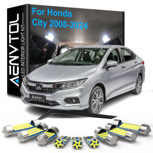 9pcs LED Indoor Lamps Canbus For Honda City 2008 2009 2010 2011 2012 2013 2014 2015 2016 2017 2018 2019 2020 2021 2022 2023 2024