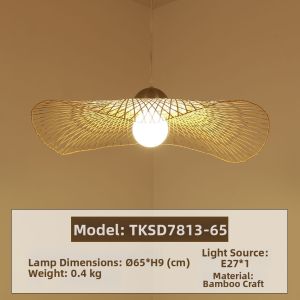 Japanese Bamboo Woven Creative Decorative Art Light