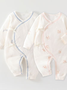 Pure Cotton Butterfly Suit for Newborn Babies Thin Cotton Bodysuit No Bone Autumn Winter Baby Romper Casual Style All Season Use