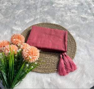 Segi Empat Paris Tassel Swarovski ||HIJAB Paris Jambul Payet Tabur Swarovski