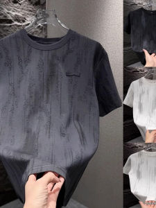 Áo Thun Nam Tay Ngắn Mùa Hè Thời Trang Thường Ngày Cổ Tròn in Họa Tiết Thoáng Khí Mỏng Dáng Ôm Vừa Vặn