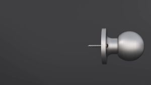 KNOBWELL Brushed Nickel Dummy Door Knobs Interior Single Sided Door Knob for Closet and Hallway Doors Keyless Non-Turning Door Knob Round Ball Shape Door Handle2 Pack