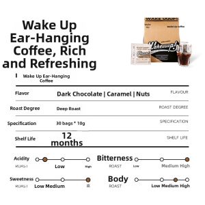 m2mcoffee | Dark Roast Smooth & Low Acidity Drip Coffee Pack 30 pcs