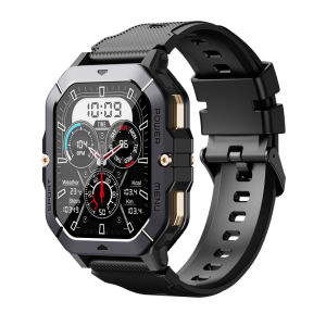 Đồng Hồ Thông Minh Quân Sự Ngoài Trời 1ATM Chống Nước Bluetooth Gọi Theo Dõi Sức Khỏe Máy Đo Nhịp Tim Pin 410mAh Trợ Lý Giọng Nói Dành Cho Nam Giới