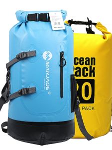 Foldable Thickened Double Shoulder Backpack Waterproof Outdoor Kayaking Paddle Boarding River Crossing Swimming Suit Storage Bag