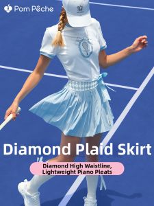 Diamond Plaid High Waist Pleated Skirt