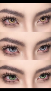 Kính áp tròng MADRID lens mắt lens cosplay anime lens Xanh lá/Đỏ/Xanh dương/Tím lens Khay miễn phí
