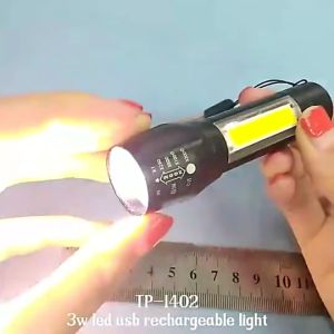 Senter SWAT Mini 3 Mode LED & USB Rechargeable