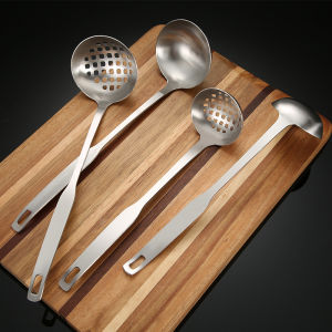 Hot Pot Spoon Strainer Spoon Suit Extra Thick Long Handle Integrated 304 Stainless Steel Household Xiaosheng Soup Commercial Large Strainer