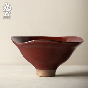 Japanese Style Ceramic Bowl Thick Glazed High Footed Rice Soup Noodle Bowl Traditional Porcelain Tableware Large Size Bowl