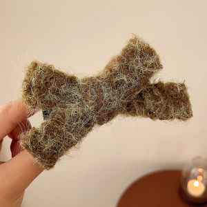 Kẹp Tóc Búi Đầu Màu Đỏ Thắt Nút Bướm Cho Phụ Nữ Kẹp Tóc Đuôi Ngựa Cao Cấp Mới Năm 2025 Phụ Kiện Tóc Sau Đầu Cho Mùa Xuân