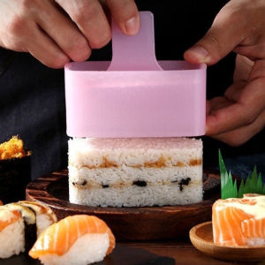 Rice Mold Musubi Maker Molder Sushi Maker Rectangular Layer Scoop Meat Mold Box