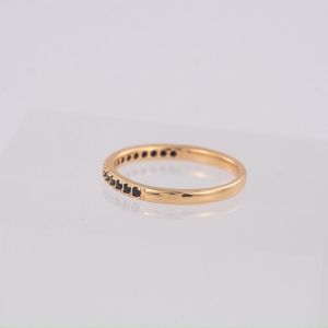 Hyl Jewelry 176J Cincin Titanium Wanita Emas Muda Anti Karat Asli Silver Emas Couple Dewasa Dan Luntur Logam Asesoris