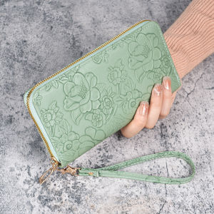 2024 new wallet female long Korean fashion hand-held coin purse zipper multifunctional ladies mobile phone bag