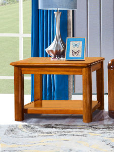 Solid Wood Corner Table Living Room Home Use Golden Thread Walnut Modern Small Square Sofa Side Table Chinese Style
