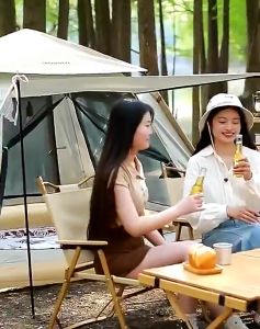 Outdoor Automatic Tent Camping Waterproof Thickened Large Family Tent 2 Doors 2 Windows 3-4 Person Fully Automatic Tent