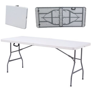 โต๊ะสนาม โต๊ะพับ โต๊ะปิคนิค รุ่น T3 / T8 หน้าโต๊ะพลาสติกแข็งแรง ใช้งานภายนอก กลางแจ้ง Folding Table Outdoor โต๊ะวางของยาวๆ โต๊ะขายของ โต๊ะขายของตลาด