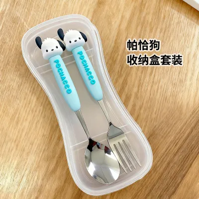 Cute Stainless Steel Spoon Fork Set Food Grade Cartoon Cutlery Beautiful Cake Fork Lovely Kawaii Design Dining Utensils