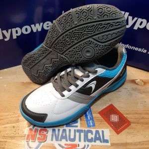 SEPATU BADMINTON FLYPOWER KALASAN 05 GREY WHITE TOSCA