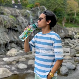 Goto Odine Botol Minum Sedotan 1 Liter Sport Kantor Sekolah Anti Bocor