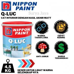 CAT TEMBOK NIPPON PAINT Q-LUC 4.5 KG | GALON