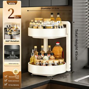 Rotatable Double Layer Condiment Organizer