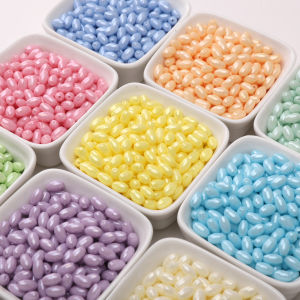 50Pcs High-Quality Colorful Oval Glass Beads Loose Spacer Beads for Jewelry Making DIY Bracelet Phone Chain Accessorie Materials