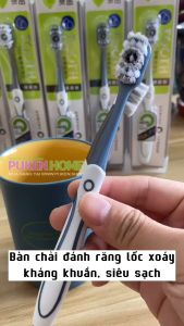 Bàn chải đánh răng lông mềm chải siêu sạch đầu chải thiết kế kiểu mới LỐC XOÁY giúp đánh răng sạch nhanh và dễ chịu lông mềm và lông trung bình