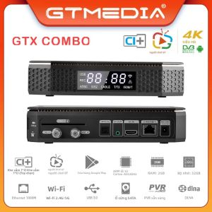 Hộp Giải Mã Truyền Hình GTMEDIA GTX Combo Android 9 DVB-S2/T2/C2 2G+32G Hỗ Trợ Giải Mã 4K/8K Với Khe Cắm Thẻ CA CI+1.4 SATA-HDD BT4.1