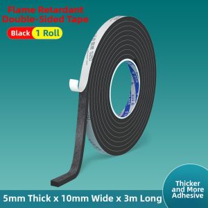 Mileqi | Fireproof Flame Retardant High-Density Thickened Sponge Tape Double-Sided Adhesive