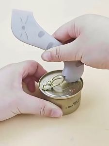 Cat Ear Multifunction Pet Silicone Can Food Lid / Pet Can Food Opener Reusable Pet Can Covers Feeding Accessories