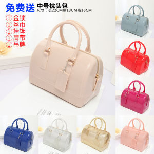 Fashionable Jelly Bag Boston Pillow Handbag Crossbody Shoulder Bag Womens Small Medium Size Soft Zipper Closure Casual Tote
