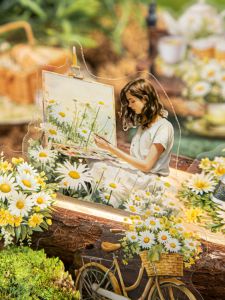 Spring Garden Scenery PET Die-Cut Stickers Ins Style Healing Series Scrapbooking Decorative Decals Removable Paper Supplies