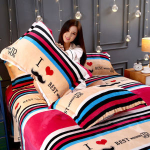 Pillowcase Crystal Velvet Coral Velvet Thickened Warm Winter Use Single Pillow Polyester Fiber Quality Bedding Accessories