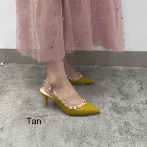 Viditi Valencia Glossy Sling Back Heels 7 cm // Sepatu Import Wanita // Tumit // Hak Tinggi // Tali Belakang // Pesta // Wedding // Nikahan // Wisuda // Seserahan