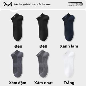 Tất nam MiiOW Catman làm bằng lụa tơ tằm mỏng thoáng khí thấm hút mồ hôi kháng khuẩn