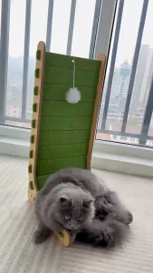 (Green) L-Shaped Felt Cat Scratch Board Wear-Resistant Vertical Cat Scratch Board Felt Cat Toy