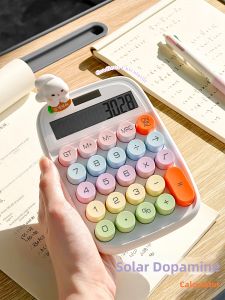 Dopamine Aesthetic Solar Calculator Portable