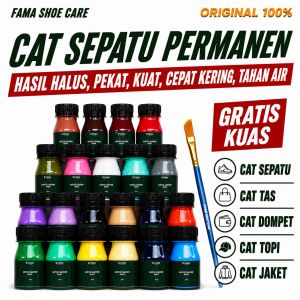 FAMA- CAT SEPATU 30ML -ACRYLIC PAINT - BONUS KUAS - ANTI LUNTUR- CAT SEPATU PERMANEN--FAMASHOECARE