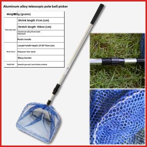 Upgraded Stainless Steel Table Tennis Ball Picker Table Tennis Spring Retractable Pick Ball Net Ball Pick Ball Net Strong and Durable