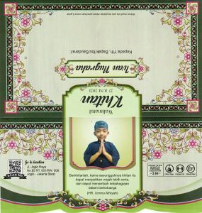 [50 Pcs] Undangan Khitanan F. 95 | Free Plastik Label & Video Undangan Digital