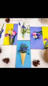 Hiasan Dinding Bunga Floral 10x20cm Dekorasi Kamar Rumah